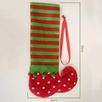 

Striped Christmas Dining Table Chair Leg Feet Socks Shoes Cover Party Decoration