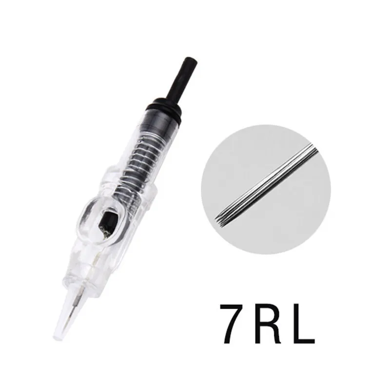100pcs 1 para Agulha Easy Click Universal Dermografo 1,3,5RL permanent makeup Cartridge Needles For Eyebrow LIP digital needles-2