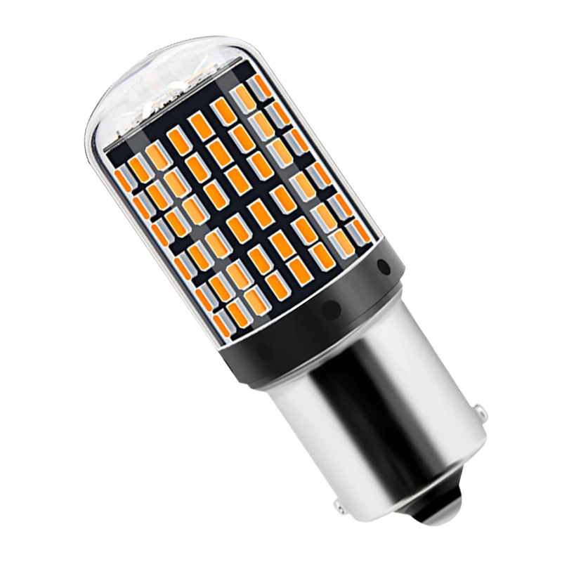 Комплект из 2 предметов T20 7440 W21W светодиодный лампы 3014 144smd светодиодный CanBus без ошибок 1156 BA15S P21W BAU15S PY21W светодиодный светильник для поворотов светильник при отсутствии флэш-памяти