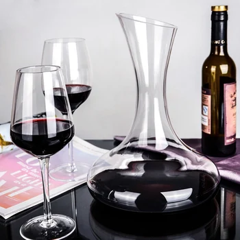 

High quality transparent wine Decanter Handmade Crystal glass wine Decanter Container GLA-1415