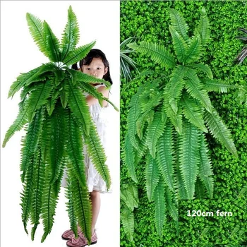 

Hanging Plants Artificial Greenery Hanging Fern Grass Plants Green Wall Plant Silk Artificial Hedge Plants Large