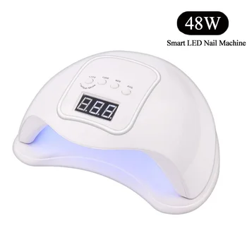 

48W UV LED Nail Lamp With 24 Pcs Leds For Manicure Gel Nail Dryer Drying Nail Polish Lamp 60s/90s/120s Auto Sensor Manicure Tool