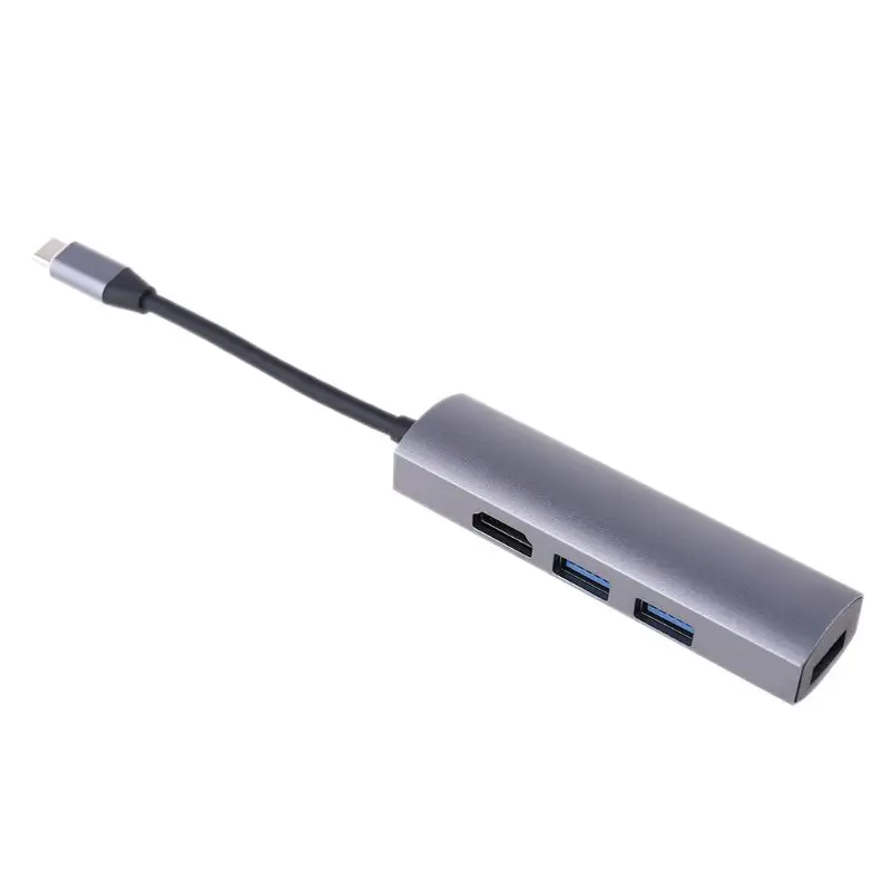 USB C до 3x USB 3,0 концентратор USB C до 4K дисплей адаптер для ноутбука ПК мобильный телефон