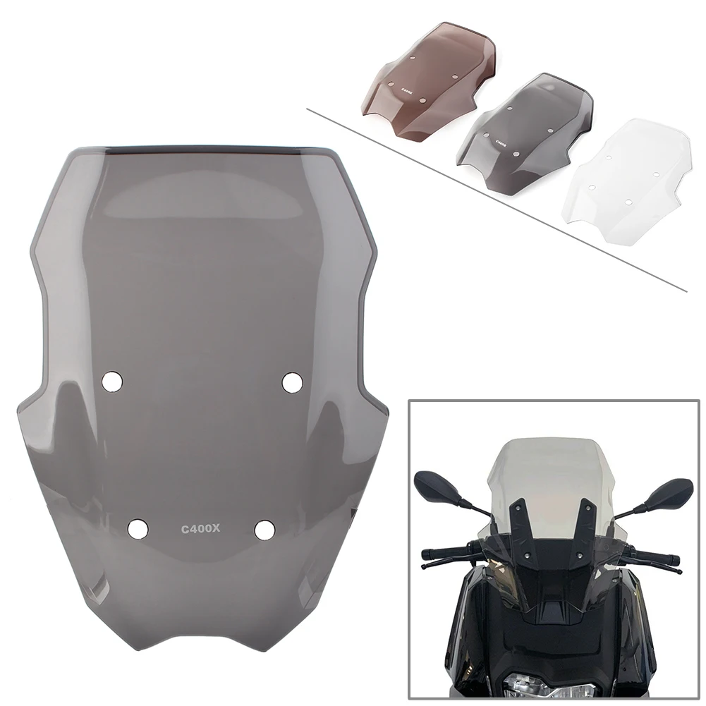 

​Motorcycle WindScreen Windshield Spoiler Air Deflector For BMW C 400 X / C400X 2018 2019 2020 2021 ABS Plastic