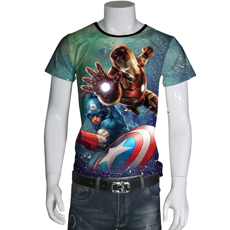 Avengers Amerika Captain Iron Man Zomer 3D Korte Mouw T-shirt Stereo Mannen En Vrouwen Half Mouwen Kleding Xa45 Avengers Amerika Captain Iron Man Zomer 3D Korte Mouw T-shirt Stereo Mannen En Vrouwen Half Mouwen Kleding Xa45