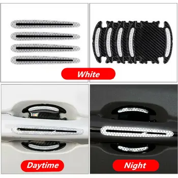 

8pcs/kit Car Sticker Door Handle Anti-Scratch Reflective Double-sided adhesive