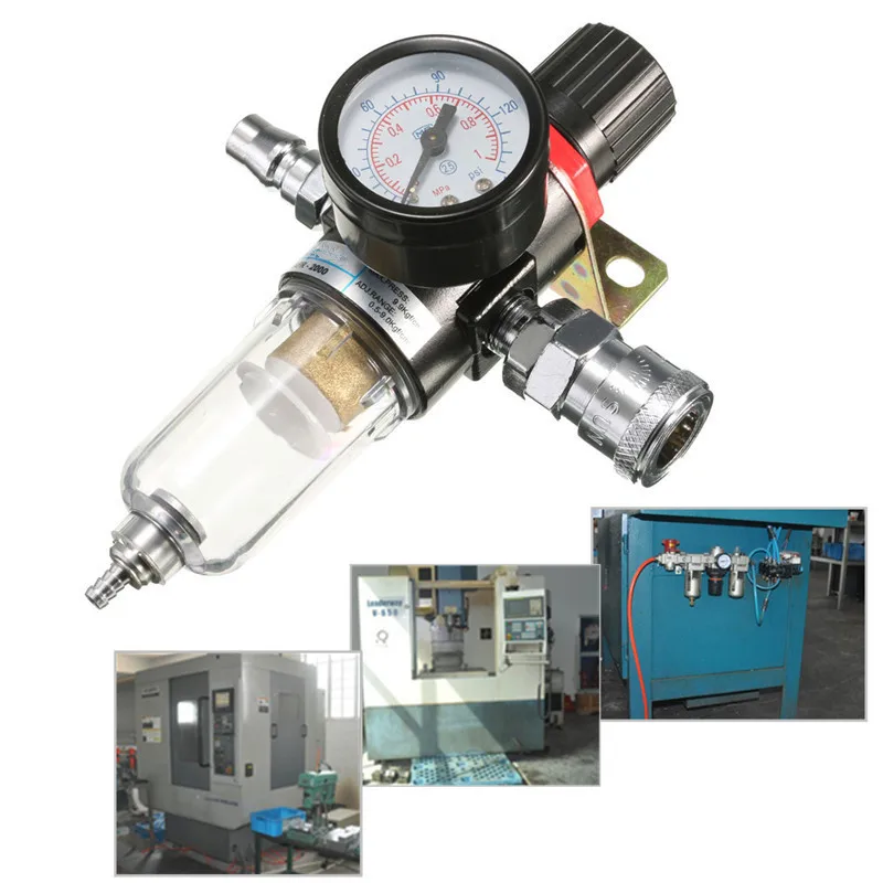 1/" 30-120PSI фильтр для воздушного компрессора 40 микрон водоотделитель ловушка Набор инструментов с регулятор давления частицы светового фильтра