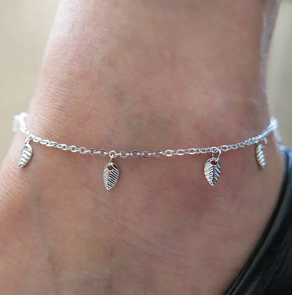 

Fashion New Products Street Snap Versatile Tree Leaf Female Delicacy Anklet K254