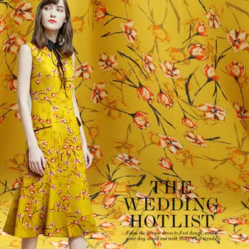 

114 cm wide natural silk fabric meter 14 mm drape silk crepe de chine fabric printed fabric for dress wholesale silk cloth