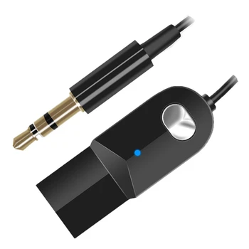 

Bluetooth 5.0 Adapter Hands-Free Car Kits for 3.5mm AUX o Car Speaker/Home Stereo, USB Powered & Built-in Microphone