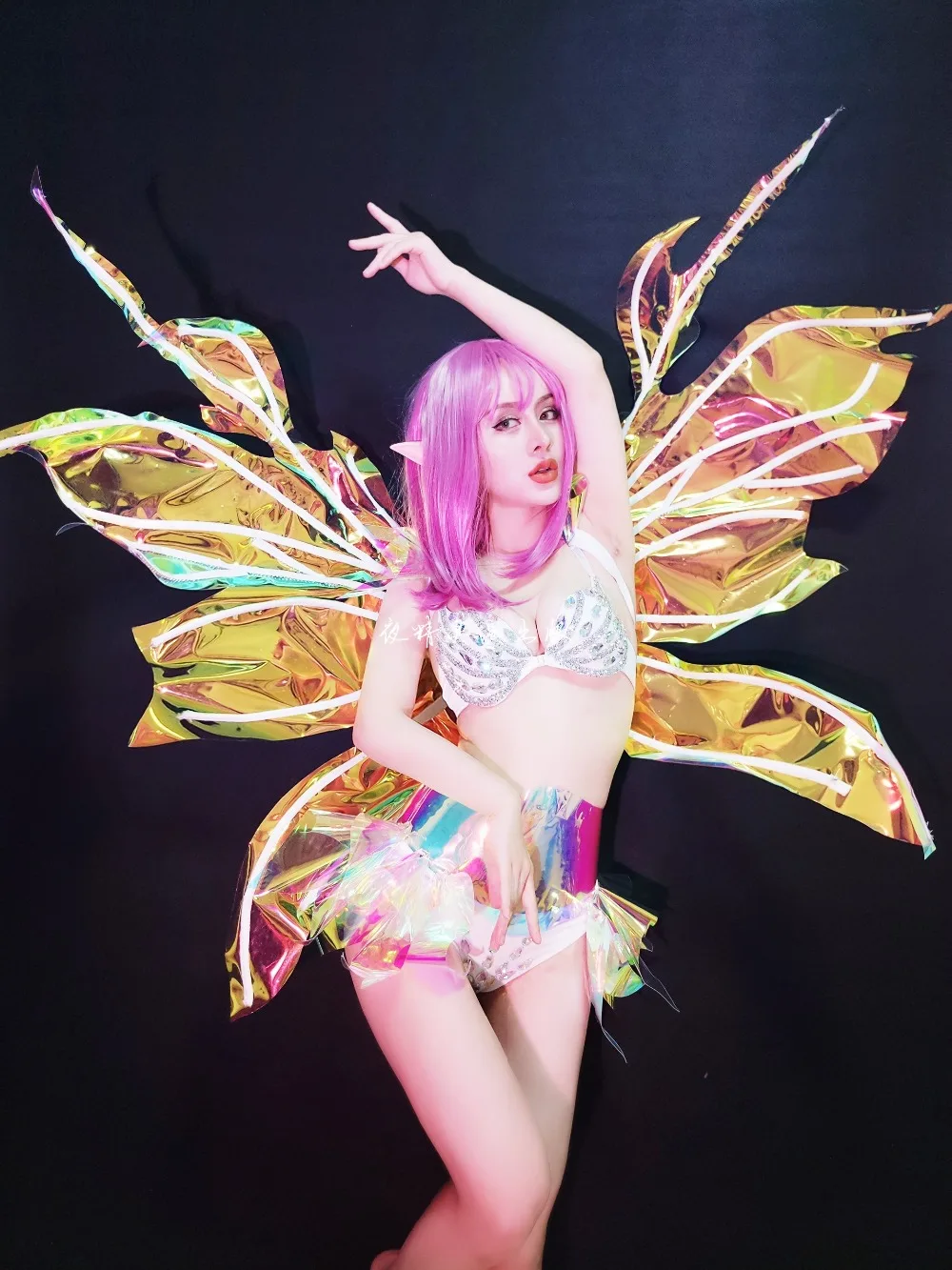 

Halloween cosplay costumes Customized big butterfly wings nightclub bar gogo dance party party DS show