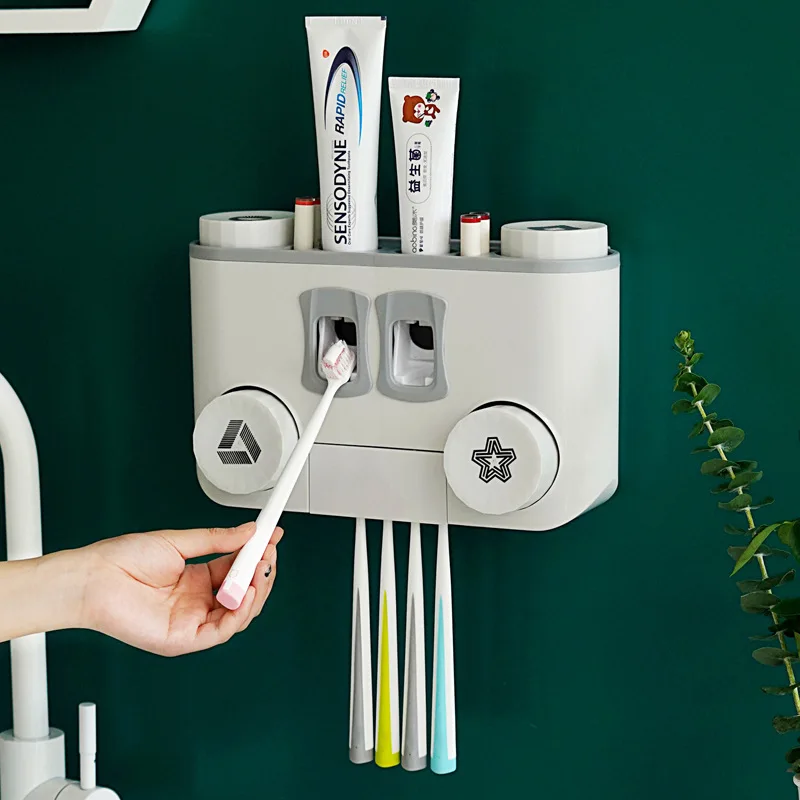  Multifunction Toothbrush Holder Storage Toothpaste Cosmetics Dust-proof Bathroom Accessories Conven