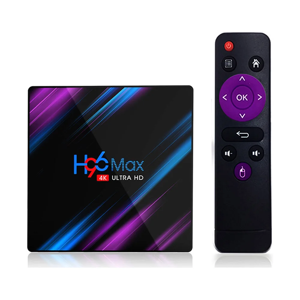 H96 MAX RK3318 Смарт ТВ приставка Android 9 0 4 ГБ 32 64 Гб медиаплеер 4K Google Youtube H96MAX