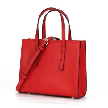 

MAHEU Big Red Leather Handbags Luxury Original Bags With Shoulder Strap Leather Woman Purse For Mon GF Gift Tote Bag Leather