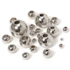 100 pièces en acier inoxydable entretoise perles boule lâche grand trou 1.2mm-5mm pour la fabrication de bijoux bricolage Bracelets collier perlé accessoires ► Photo 1/6