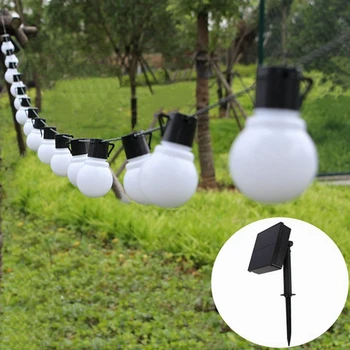

Outdoor Waterproof Solar Lamp String Fairy Light Globe Ball Bulbs Solar Light Garland for Patio Garden Party Wedding 8M 20 LED