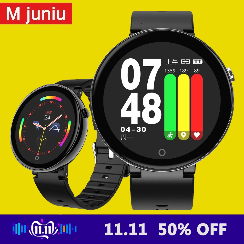 

DT18 Women Men Smartwatch Round Touch Screen Heart Rate Intelligent Fitness Tracker IP67 Sports Fashion Bracelet Smart watch