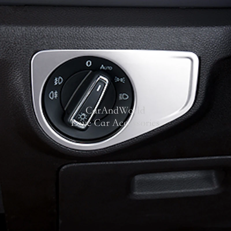 Для Volkswagen VW Teramont Atlas- фары с регулируемой панелью переключателя Крышка для внутренней лампы Кнопка рамка планки автомобильные аксессуары