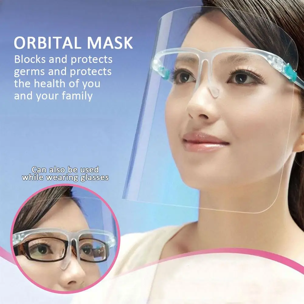 

Transparent Security Face Shield Quarantine Fashion Beauty Mask Clear Vision ABS Influenza Armor Cold Face Mask