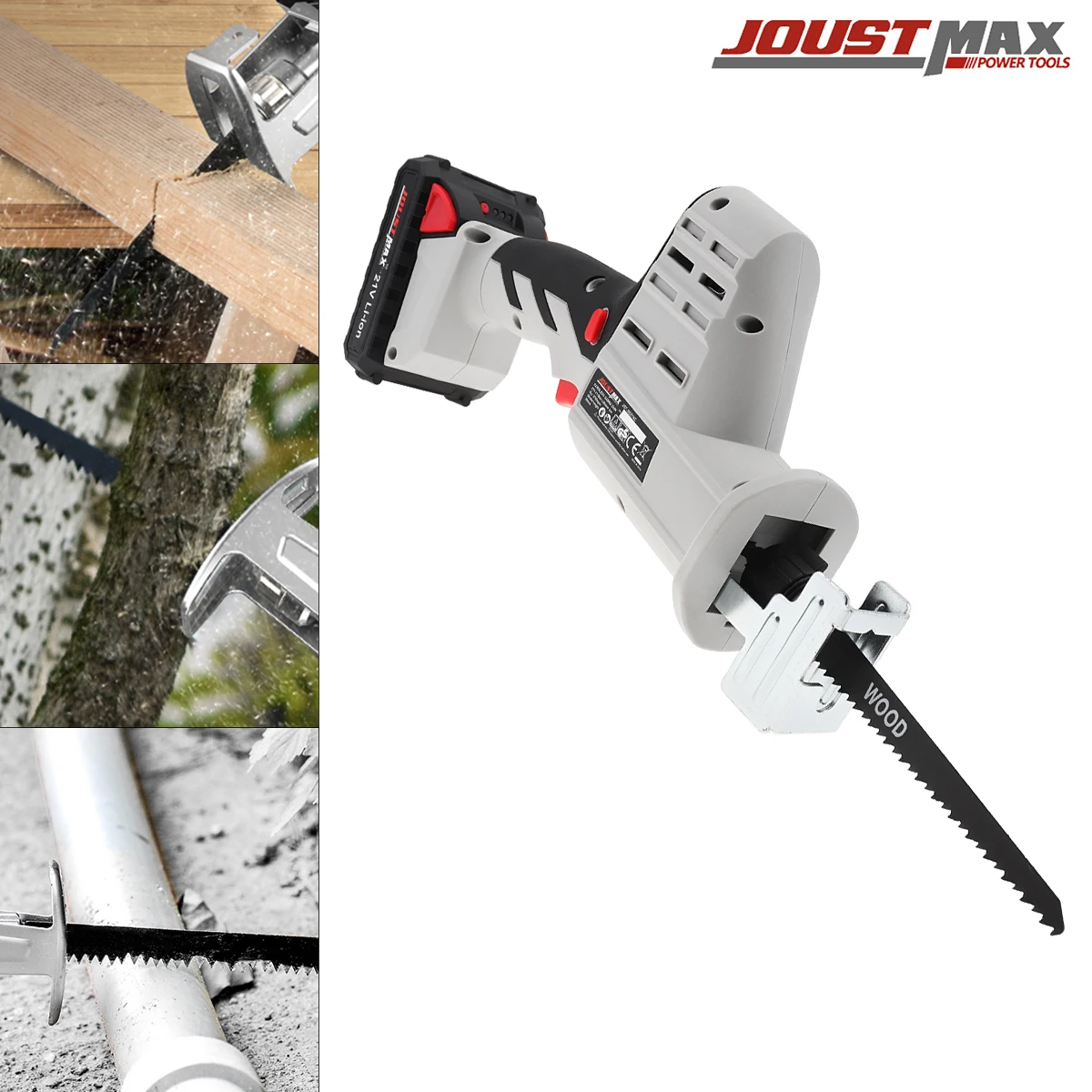 

12V 1500mah Electric Saw Reciprocating Saw Home Multifunction for Wood Metal Cutting DIY Power Saws with Saw Blades Tool