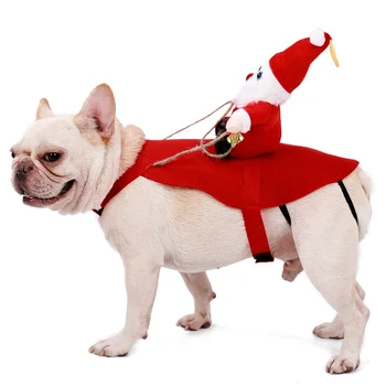 

New Year Small Large Dogs Santa Cosplay Outfit For Christmas Carnival Pet Costumes Apparel Party Dressing Up Clothing