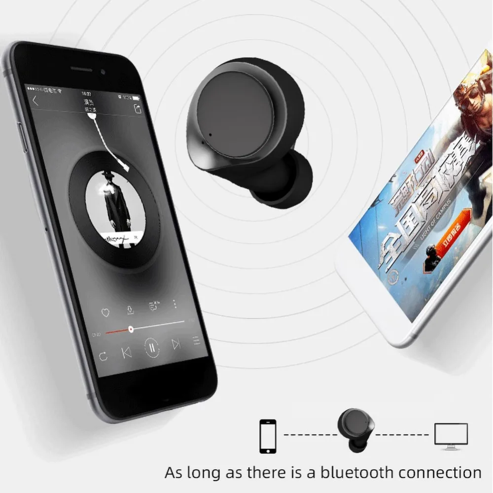 Беспроводные Bluetooth наушники Bluetooth 5,0 двойные наушники с шумоподавлением стерео TWS гарнитура подарок с зарядной коробкой