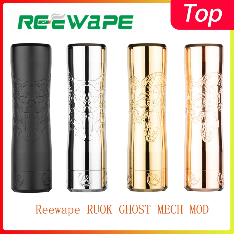Лучший мод Reewape RUOK GHOST MECH с гибридным соединением 510 20700/21700/18650 одна батарея для RDA RTA