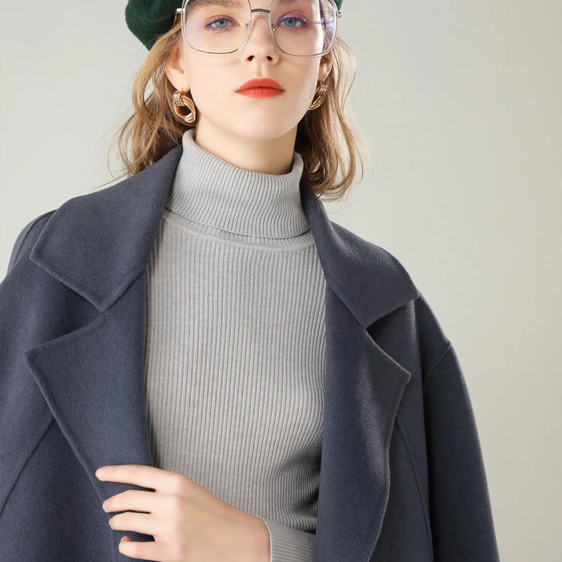 

adishree 2019 woman winter 100% Cashmere sweaters and auntmun knitted Pullovers High Quality Warm Female thickening Turtleneck