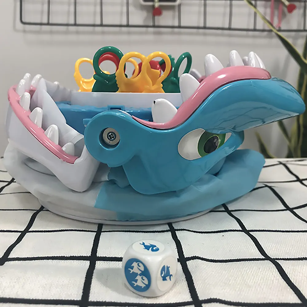 Fun Thrilling Biting Great White Shark Bite Hand Game Parent-Child Interactive Desktop Toys Kid Desktop Educational Fishing Toys