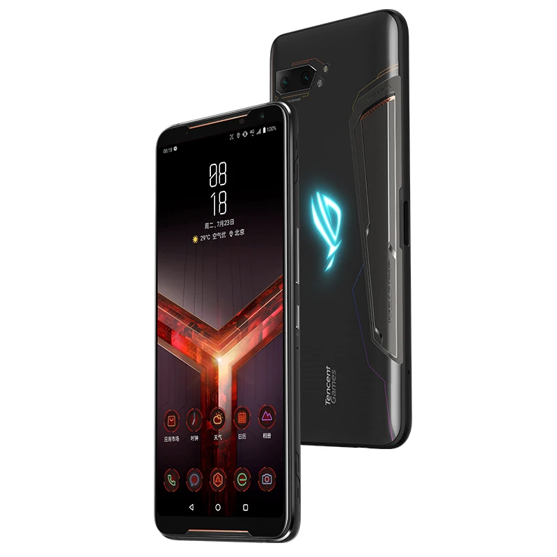 Asus ROG 2 супер игровой телефон ZS660KL мобильный телефон 8G ram 128G rom Snapdragon855+ 6,5" 1080x2340 h 48MP 6000mAh Android 9,0