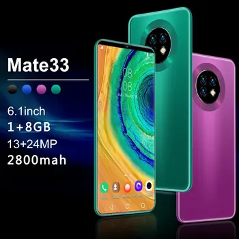 

Mate33 6.1 Inches Full Screen 1+8Gb Mobile Phone Smart Phone Face Recognition Technology Smart Phone