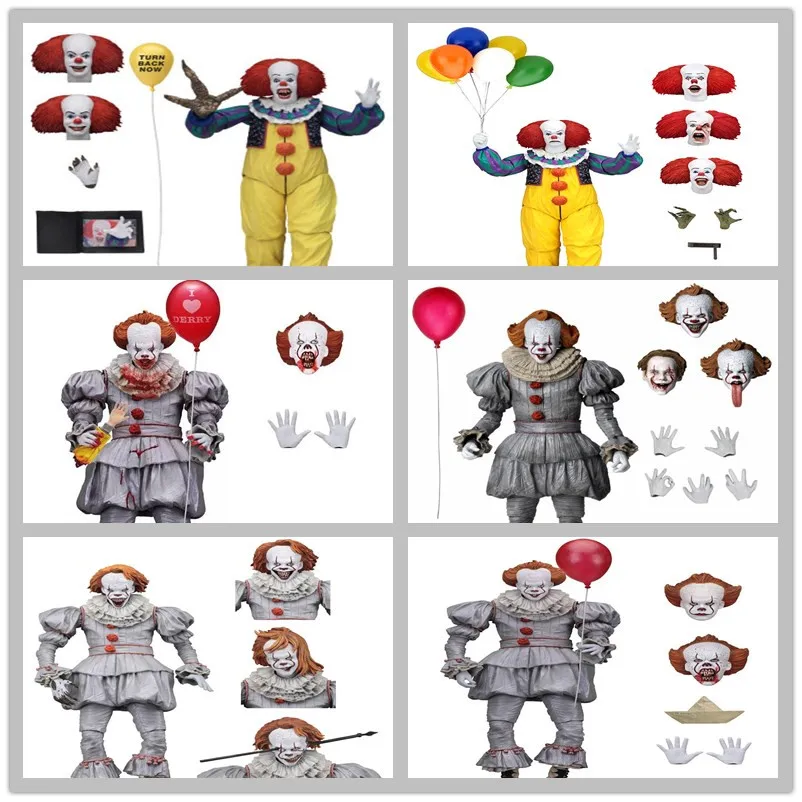 Шарнирная экшн-фигурка клоуна NECA Stephen King's It Pennywise Joker игрушки куклы для подарка