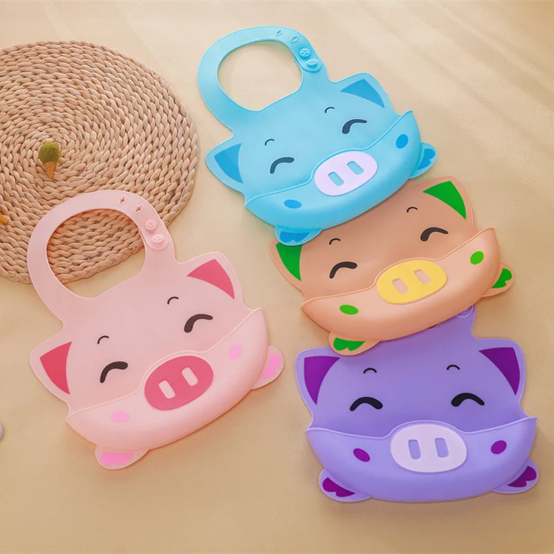 Детские Водонепроницаемые Мягкие силиконовые нагрудники регулируемые для