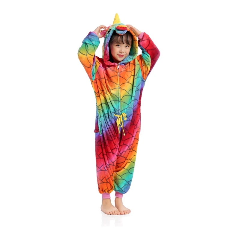 Halloween Children kigurumi Anime Kids Costumes Cosplay Cartoon Animal Sleepwear Unicorn Winter Warm Hooded Halloween Children kigurumi Anime Kids Costumes Cosplay Cartoon Animal Sleepwear Unicorn Winter Warm Hooded