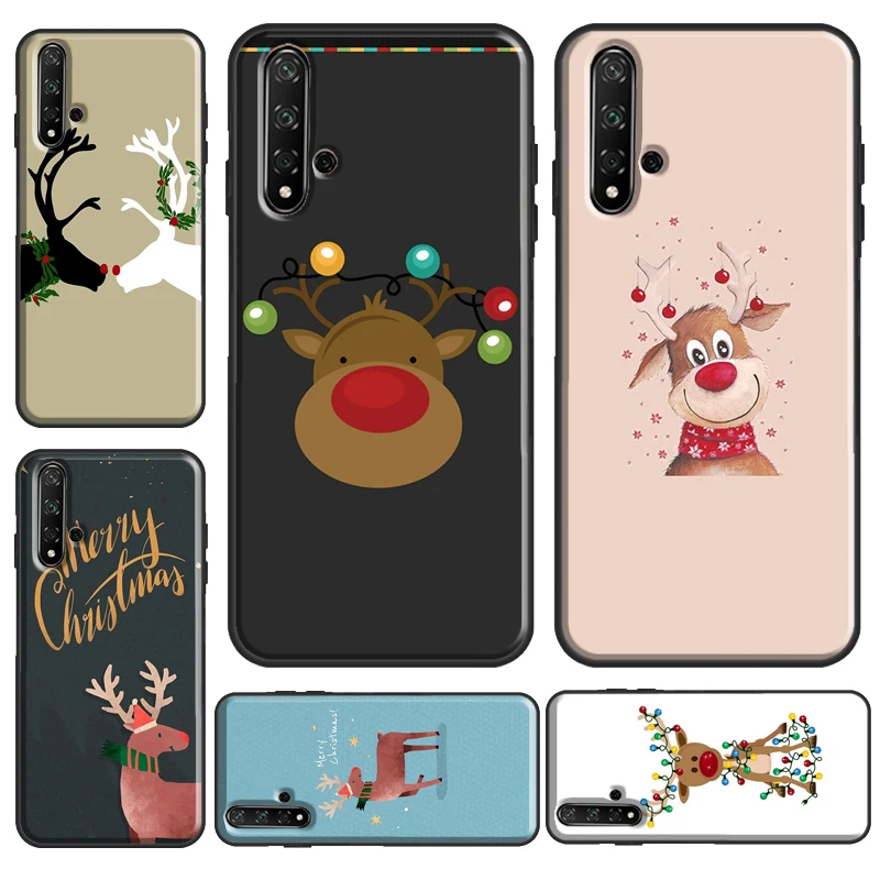 Счастливого Рождества северный олень Для Huawei Nova 5T Y9 Y7 Y6 2019 чехол для Honor 8X 9X 10i 9 10 Lite