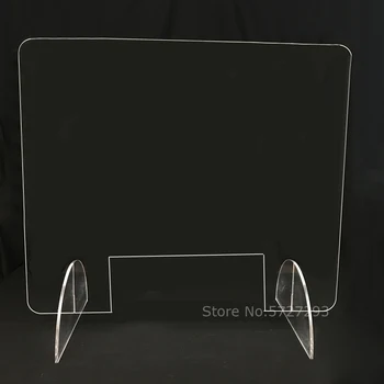 

Clear Economy Acrylic Dividers Clear Sneeze Guard 70x60cm Protective Freestanding Shield Isonation Plate Window Sheet