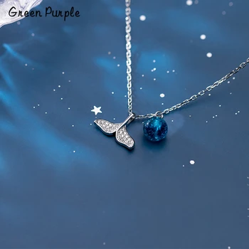 

Fish Pendant Necklace 925 Silver Pearl Jewelry Minimalism Pendants Chocker Kolye Vintage Boho Bijoux Femme Collier Necklace