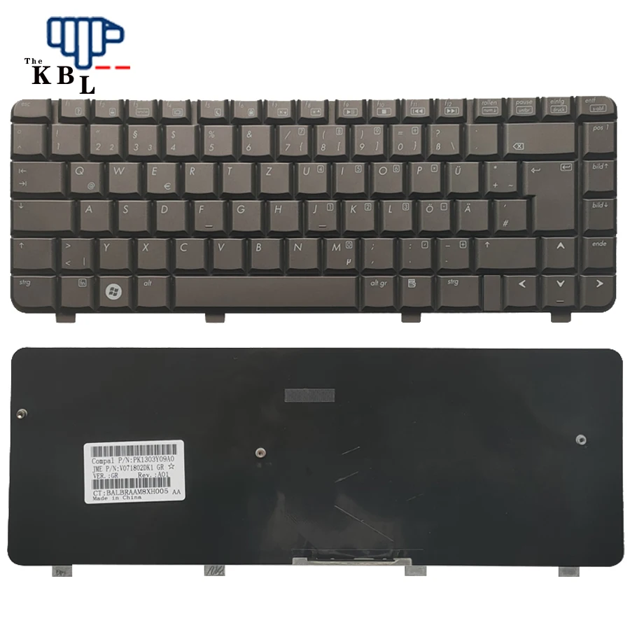 НОВЫЙ для HP Pavilion DV4 DV4-1000 CQ40 CQ45 Германия Язык Серебряная клавиатура ноутбука PK1303Y0420