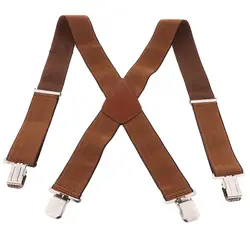 Suspender for Men, X-Back Adjustable Straight Clip-on Tuxedo Suspenders