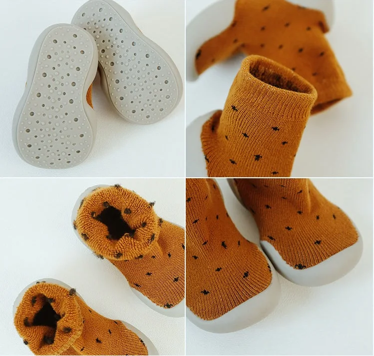 Обувь для новорожденных детские Нескользящие носки для малышей Детские носки-тапочки с мягкой резиновой подошвой детские Нескользящие носки