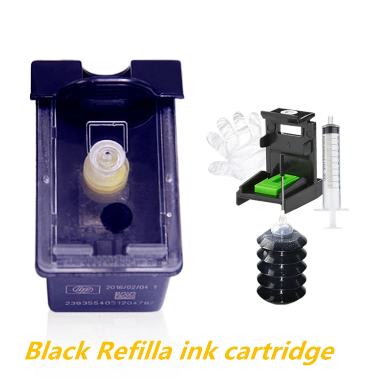 

Black Refillable Ink Cartridge Replacement for HP 650 XL Compatible for HP Deskjet 1015 1515 2515 2545 2645 3515 3545 4515 4645