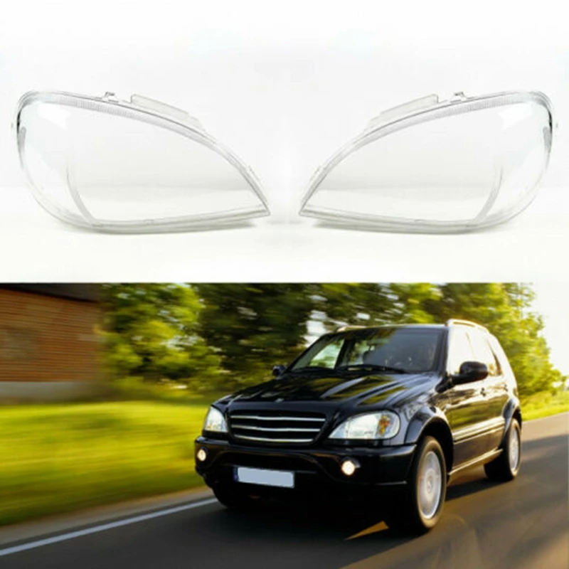 

1 Pair Headlights Transparent Headlights Transparent Cover Lampshdade Headlamp Shell(Left+Right)for Mercedes Benz W163 Ml Class