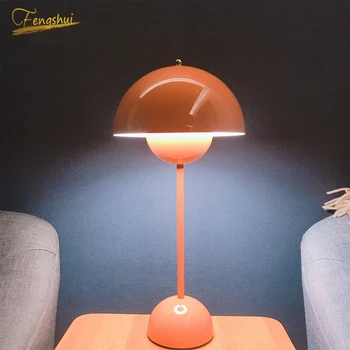 

Modern Simple LED Table Lamp Colorful Flowerpot Lacquered Table Light Bedside Reading Desk Light Home Decor Lighting Fixtures