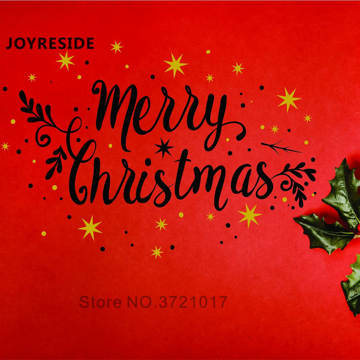 JOYRESIDE Merry Chirstmas Wall Sticker Home Festival Decor Rooms Decoration Art Design Decals Chsristmas WM008 | Дом и сад