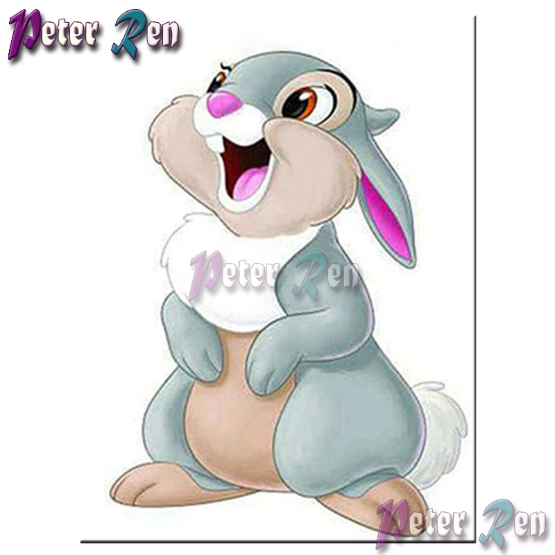 

5d Cartoon rabbit Diamond painting Diy full Square/round Rhinestones cross stitch embroidery picture children's decorative gifts