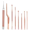 8PCS Set Ear Wax LED Light Pickers Earpick Remover Curette Earwax Cleaner Spoon Ear Care Booger Cleaning Tweezers Forceps Tool 4