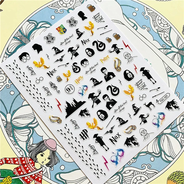 TSC-293 TSC-287 Japanese cartoon anime clown character 3D Back glue Nail Art Stickers Decals Sliders Nail ornament decoration TSC-127 N