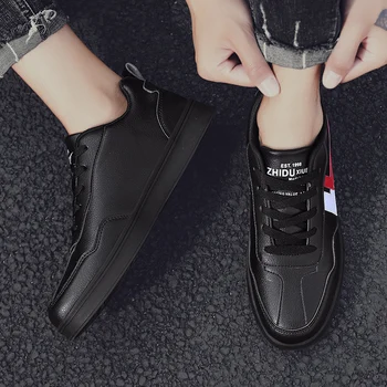 

2020 new hot Men's Sneakers White Teen Sneakers Casual Lace Designer High Quality Leather Fashion Black Hot Sale big size 39-48