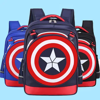 

The New Captain America Primary school student school bag Marvel the Avengers alliance child Shield Boys Shoulders backpack