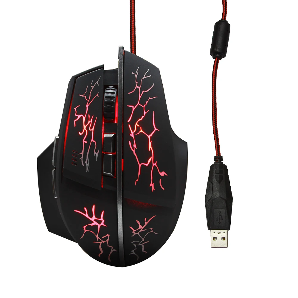 CHYI Проводная игровая мышь 1600 dpi USB оптическая компьютерная мышь Эргономика 6 кнопок игровая мышь с светодиодный подсветкой для Overwatch ноутбука